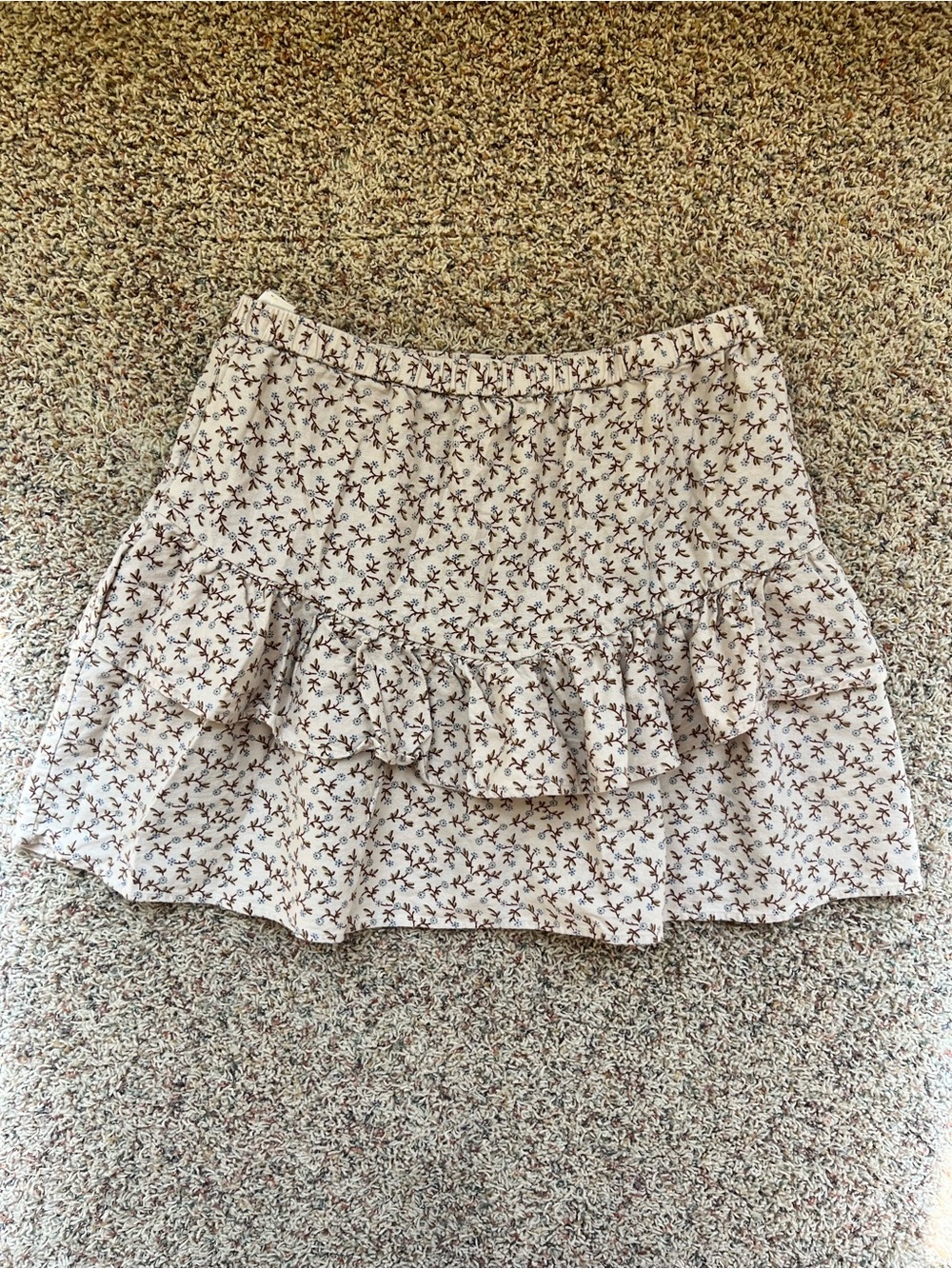 Large Tiered Ruffle Floral Smocked Madewell Skirt